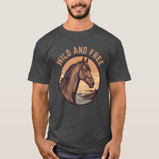 Horse Lovers Wild and Free boy T-Shirt
