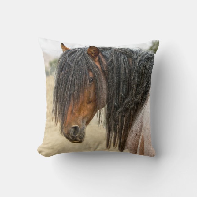 Horse Mane Throw Pillow (Front)