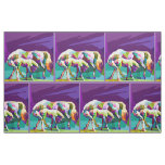 Horse Mare And Colt Print Fabric 9"