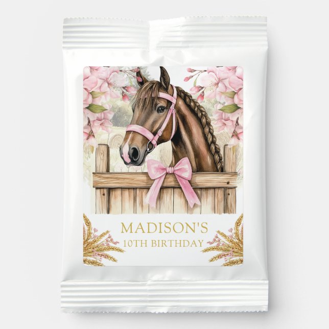 Horse Meadow Party Personalized Lemonade Drink Mix (Front)