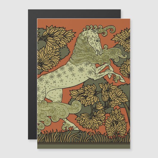 Horse Medieval Arts Crafts Art Nouveau (Front/Back)