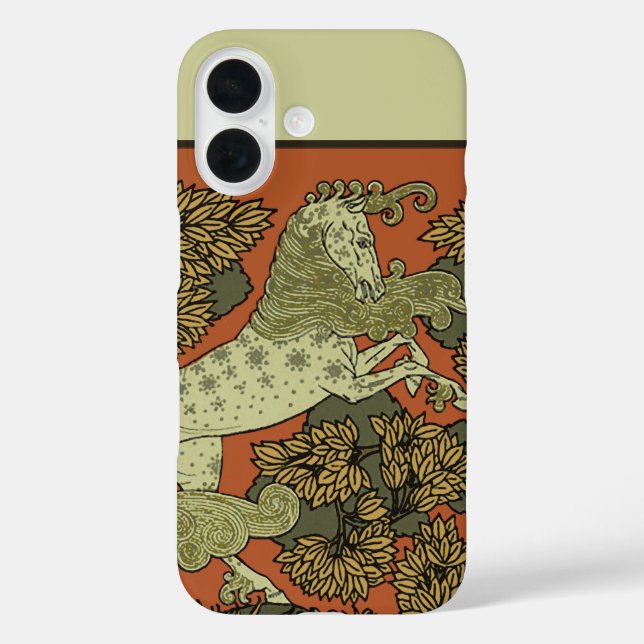 Horse Medieval Arts Crafts Art Nouveau  Case-Mate iPhone Case (Back)