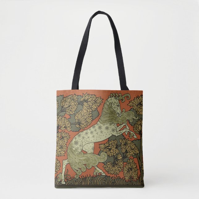 Horse Medieval Arts Crafts Art Nouveau  Tote Bag (Front)