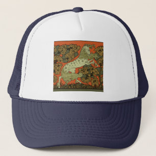 Horse Medieval Arts Crafts Art Nouveau Trucker Hat