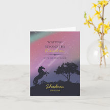 Horse Memorial Card Rainbow Bridge Sympathy Loss