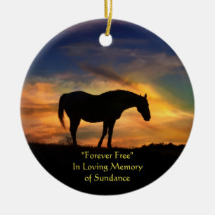 Horse Memorial  Ceramic Ornament