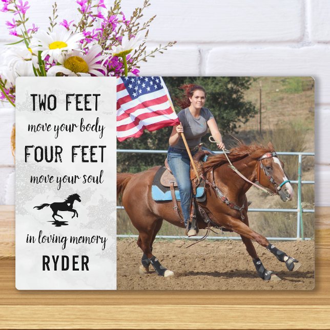 Horse Memorial Equestrian Keepsake Photo Plaque (Creator Uploaded)