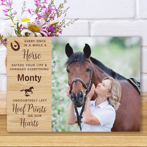 Horse Memorial Equestrian Keepsake Plaque