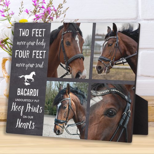 Horse Memorial Equine Photo Collage Plaque