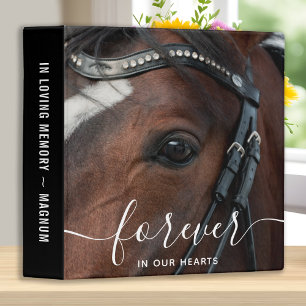 Horse Memorial Forever in our Hearts Photo Album 3 Ring Binder