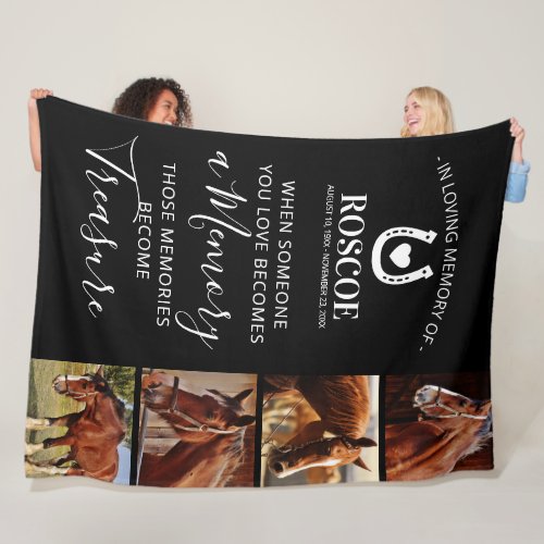 Horse Memorial Gift _ Equine Fleece Blanket