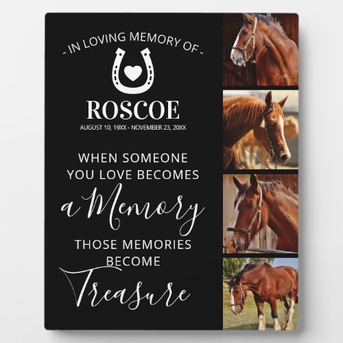 Horse Memorial Gift _ Equine Plaque