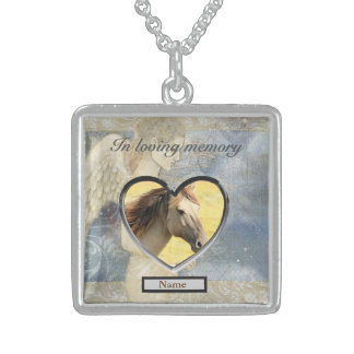 Horse Memorial Gift Personalized Sterling Silver Necklace