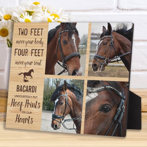 Horse Memorial Gift Photo Collage Plaque