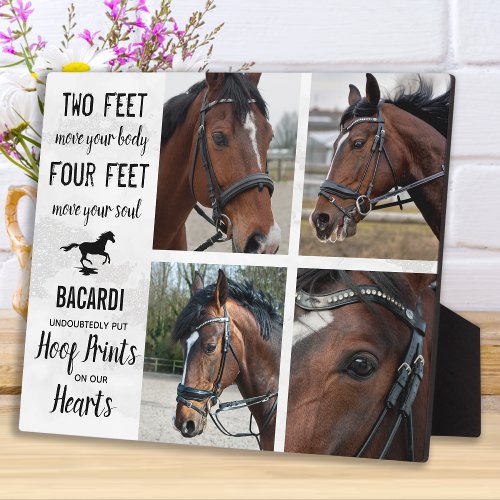 Horse Memorial Gift Photo Collage Plaque