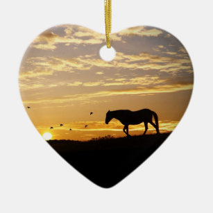 Horse Memorial Heart Ornament
