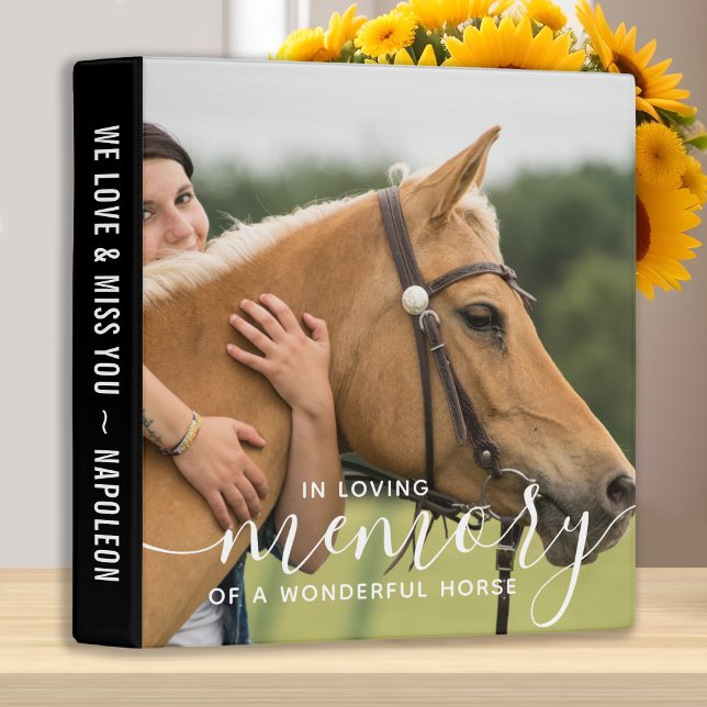 Horse Memorial In Loving Memory Photo Album 3 Ring Binder (Creator Uploaded)