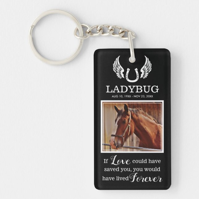 Horse Memorial - In Loving Memory Photo Keychain (Front)