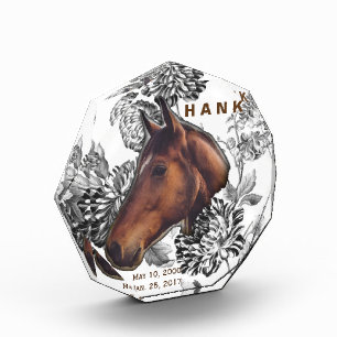 Horse Memorial Keepsake Celebration Of Life Acrylic Award