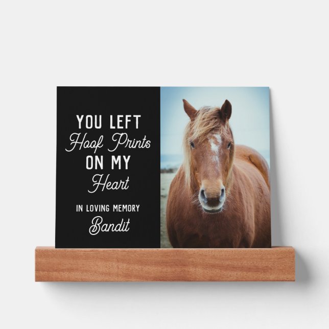 Horse Memorial Keepsake Equestrian Photo Picture Ledge (Front)