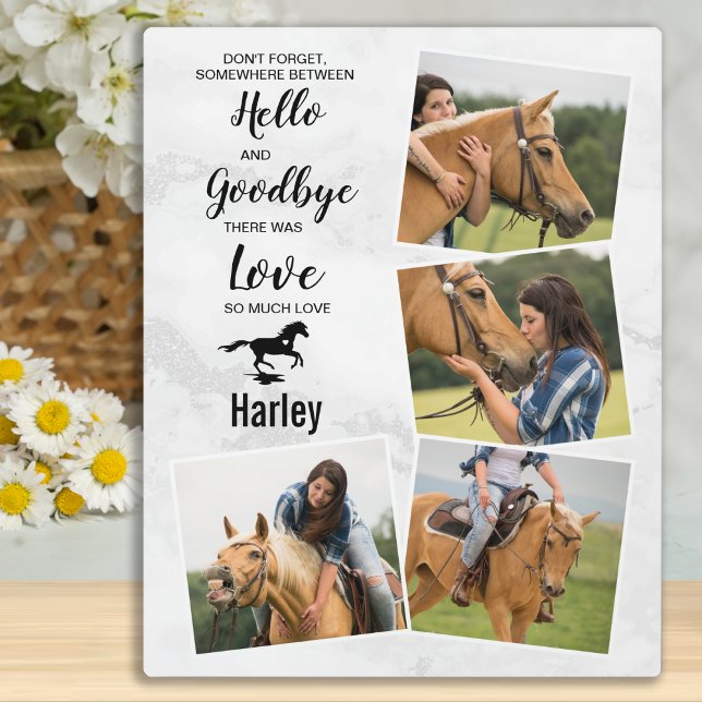 Horse Memorial Keepsake Photo Collage Plaque (Creator Uploaded)