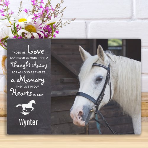 Horse Memorial Keepsake _ Sympathy Horse Photo Plaque