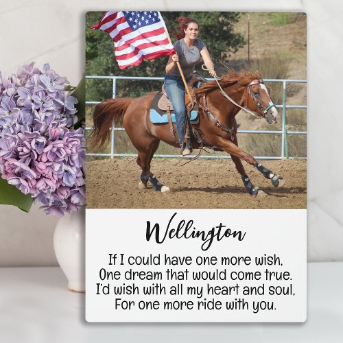 Horse Memorial Keepsake Sympathy Quote Horse Loss Plaque