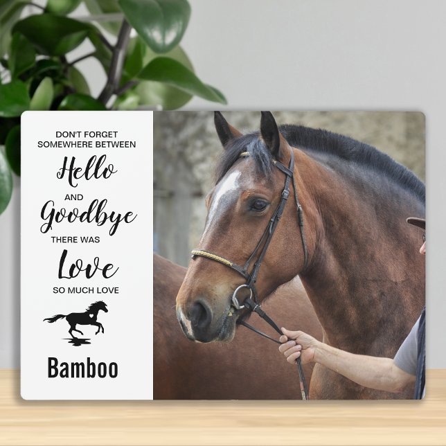 Horse Memorial Keepsake Sympathy Quote Horse Photo Plaque (Creator Uploaded)