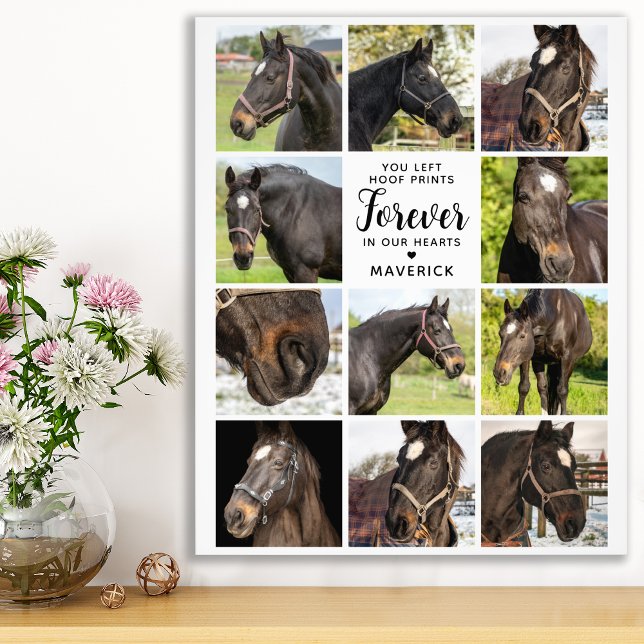 Horse Memorial Personalized Pet Photo Collage (Creator Uploaded)