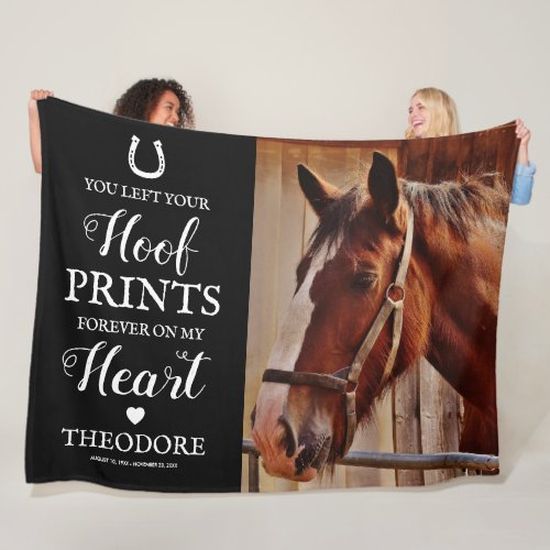Horse Memorial _ Pet Sympathy Fleece Blanket