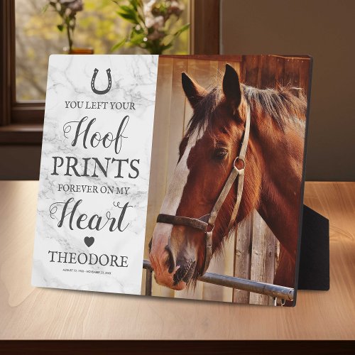 Horse Memorial _ Pet Sympathy Photo Plaque