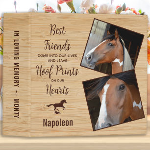 Horse Memorial Photo Album 3 Ring Binder