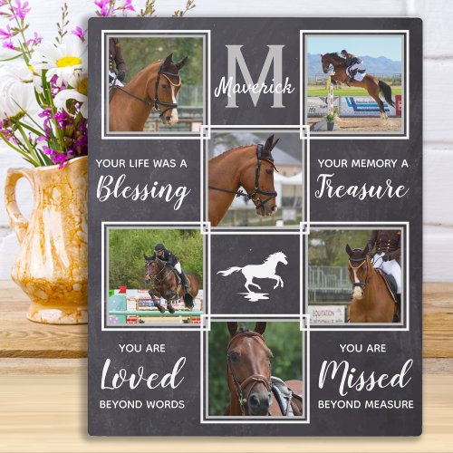 Horse Memorial Photo Collage Plaque