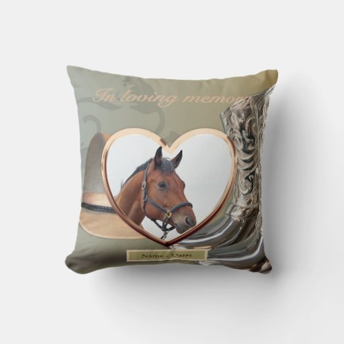 Horse Memorial Pillow Personalized