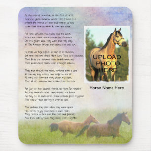 Horse Memorial Rainbow Bridge for Horse Customize Mouse Pad