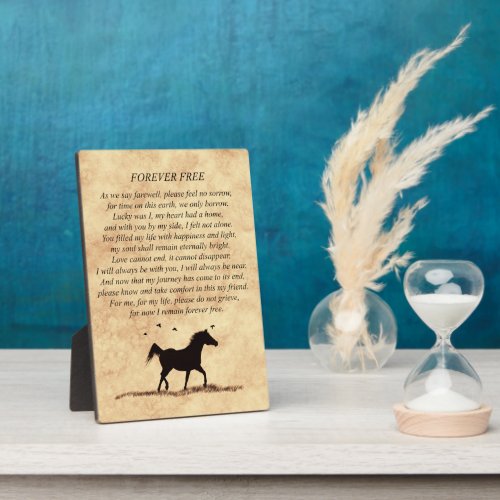 Horse Memorial Spiritual Poem Plaque