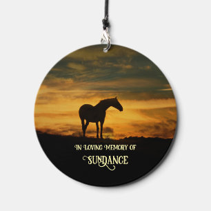 Horse Memorial with Custom Name Spiritual Poem Wind Chime