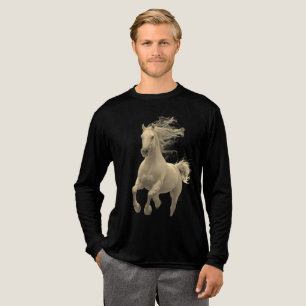 horse men t-shirt animals illustration horses engl Tri-Blend shirt