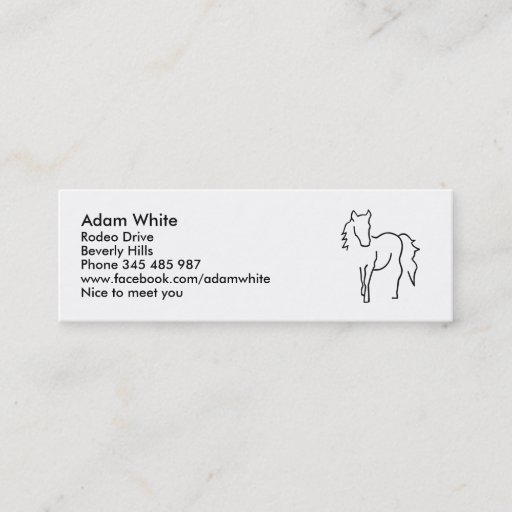 Customizable Horse Business Card