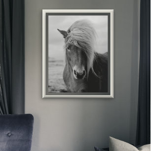 Horse Modern Farmhouse Cabin Western Poster