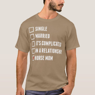 Horse Mom Check Mark family T-Shirt