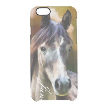 Horse Monogram Clear Iphone 6/6s Case by Iggys_World at Zazzle