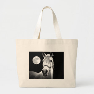 Horse & Moon Large Tote Bag