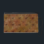 Horse Motif Wristlet Purse<br><div class="desc">Classy, original Horse Motif design will make a fantastic gift for horse lovers! Add txt or a photo to personalize. ©Bella Katella</div>