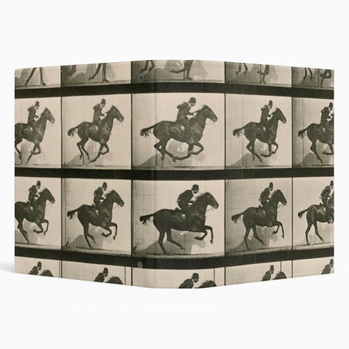 Horse Motion Vintage Photography 3 Ring Binder