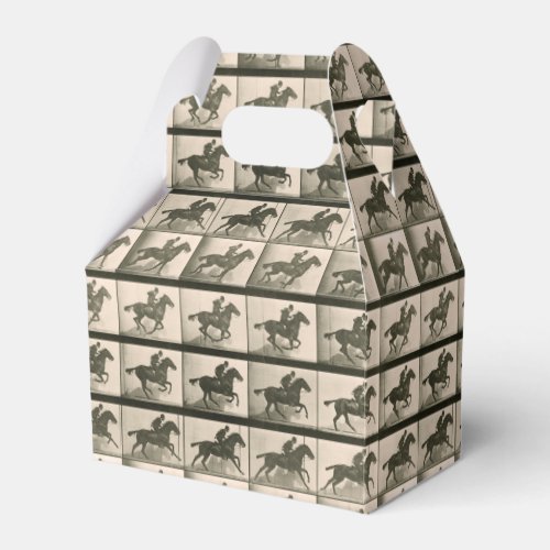 Horse Motion Vintage Photography Favor Boxes