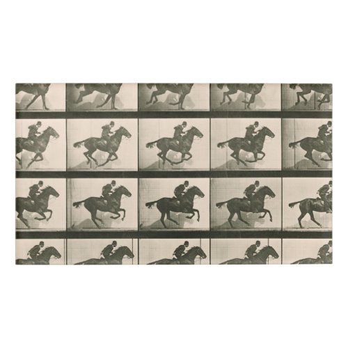 Horse Motion Vintage Photography Name Tag