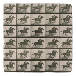 Horse Motion Vintage Photography Trivet