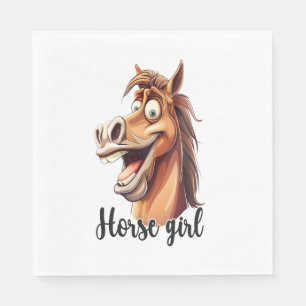 Horse Mountain Forest Landscape Napkins