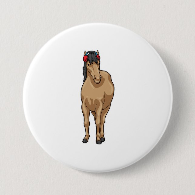 Horse Music Headphone Button (Front)